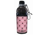 Good Life Gear Stainless Steel Pet Water Bottle, 16-Ounce, Puppy Princess Pink Design