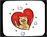 Mouse Pad with heart, cat, pet