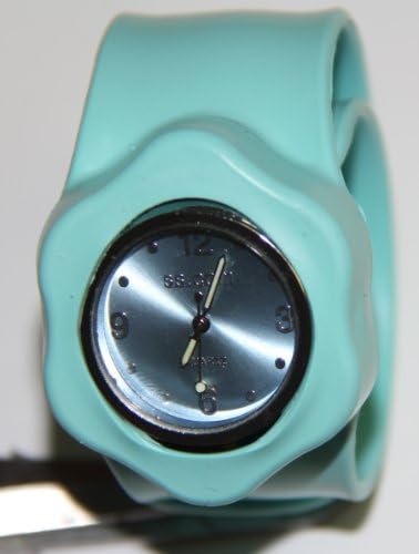 Silicone Slap On Watch - Baby Blue Flower - Large