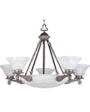 Maxim 2725MRTG Byzantine 8-Light Chandelier Twilight Gold Marble Glass