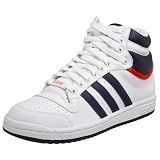 adidas Originals Men's Top Ten Hi Sneaker,White/Navy/Red,10.5 M