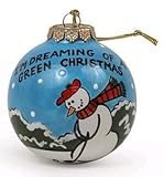 Ceramic Ornament Dreaming of a Green Christmas