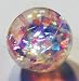 Flummi Flummiball blinkender Springball Gummiball Flummy Led Licht mit Glitzer Glittern und Streifen Farbe Regenbogen groß 6,5 cm NEU