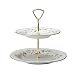 Pfaltzgraff Winterberry Two-Tiered Server With 10 1 2-Inch And 8-Inch Plates And Gold Spacer With Handle