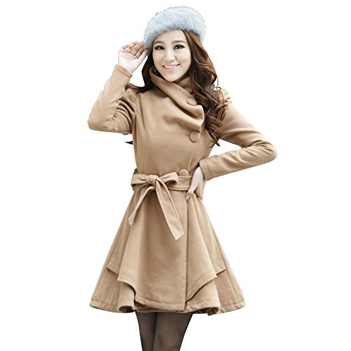 (ノーブランド品) レディース レディースファッション 大きいサイズ アウター ジャケット コート ロング丈 ロングコート パフスリーブ レトロ レトロコ...