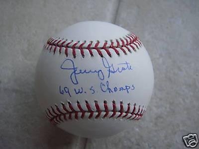 Jerry Grote Autographed Ball - Mets 69 W s Champs Official Ml - Autographed Basketballs