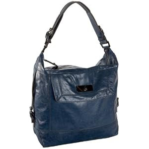 BCBGMAXAZRIA Vintage Crackle Leather Hobo