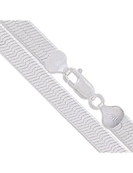 Sterling Silver Flexible Herringbone Necklace 8mm Solid 925 Italian Chain 18"
