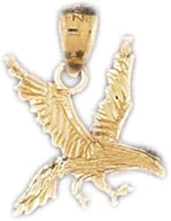Dazzlers Solid 14k Gold Flying Eagle Charm Pendant Available in three colors from jewelsberry (weights: 1.1 grams only)