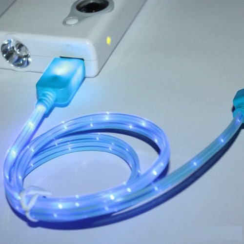 Visibleyoaoo®buy 3 Get 4 Led for Iphone 5 iPhone 6 6 Plus Ios 8 LED Charger Light up Charging Cable Luminescent Visible Smart Charger & Sync Cable for Iphone 5 5s 5c Ios7 Ipad Mini (Blue for Iphone)