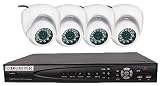Defender Security All-In-One 4-Channel Networkable DVR Kit With Four Dome Cameras 420 TVL