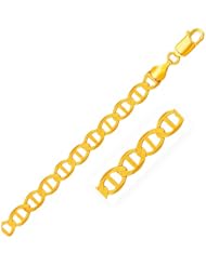 6.3mm 14K Yellow Gold Mariner Link Bracelet