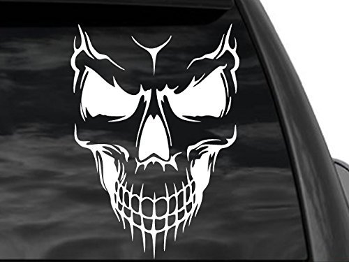 FGD Skull Rear Window Decal in White 8