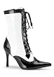 Two-Tone Gangster Style Calf-High Boot With 3 3/4 Inch Stiletto Heel