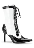 Two-Tone Gangster Style Calf-High Boot With 3 3/4 Inch Stiletto Heel