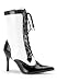 Two-Tone Gangster Style Calf-High Boot With 3 3/4 Inch Stiletto Heel