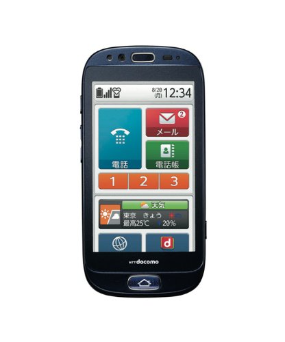 らくらくスマートフォン F-12D docomo [ネイビー]