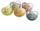 Nuby 4746L Beruhigungssauger Silikon mit Noppen 6-12 Monate, Saugerform: orthodontic. Mundplatte innen weich und beschichtet, 1 Stueck , Farbe nicht frei waehlbar