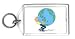 Keychain with man, world, basketball, earth, carry, player