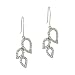 Elegant Sterling Silver .925 Simulated Diamond cz Leaf Hook Dangle Bridal Earrings Wedding Bridesmaids Gift