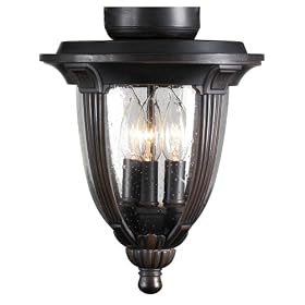 Bronze Clear Seedy Glass Ceiling Fan Light Kit