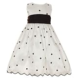 Little Girls BLACK DOT Easter Flower Girl Dress SWEA PEA & LILLI Boutique 5-7