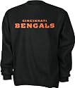 Cincinnati Bengals Black Mesh Wordmark Crewneck Sweatshirt