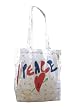 Loop NYC Whatever It Takes Charity Eco Reusable Recycle Shoulder Bag -- White Peace Designed By Snoop Dogg)
