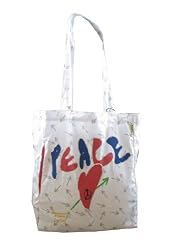 Loop NYC Whatever It Takes Charity Eco Reusable Recycle Shoulder Bag -- White Peace Designed By Snoop Dogg)