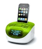 Muse M-103GR 4-kompatibel iPhone/iPod-Dockingstation (PLL Radio, Uhr, Dual-Alarm, AUX-IN) gr&uuml;n