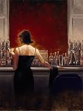 Evening Lounge Art Poster Print by Brent Lynch, 24x32
