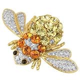 AZ Collection Swarovski Crystal Beetle Brooch