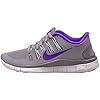Nike Womens Free 5.0+ 580591 009 Wolf Grey/ Hyper Grape-white-blk Size 6