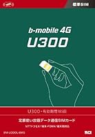 日本通信 bモバイル 3G・4G U300(有効期間185日)標準SIMパッケージ[BM-U300L-6MS]