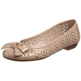 red flats with flower AK Anne Klein Womens Baby Ballet Flat