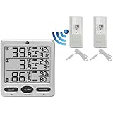 Ambient Weather WS-09 8-Channel Wireless Refrigerator / Freezer Thermometer Alarm Set