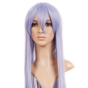 Light Purple Long Length Japanese Anime Cosplay Wig Costume