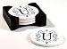 Round Monogram Coaster - U