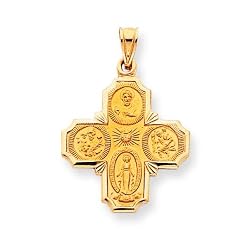14k 4-Way Medal Pendant