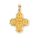 14k 4-Way Medal Pendant