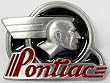 PONTIAC LOGO Enamel Pewter Belt Buckle