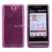Translucent Pink Resin Soft Skin Case for HTC Touch Diamond 2