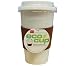 Eco Cup w/ Silicone Lid & Sleeve Coffee Tea i am not a paper cup look-a-like white porcelain travel mug (Colors May Vary)