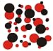 set of 106 Red and Black polka dots Vinyl wall lettering stickers quotes and sayings home art decor kit peel stick mural graphic appliques decal