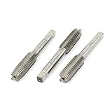 uxcell　ハンドタップ　ストレート　4フルート　メトリック　底プラグテーパー　M10x1.5mm 3個入り