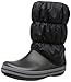 crocs Women's Winter Puff Boot Wom Snow Boot, Black/Charcoal, 6 M US