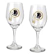 Washington Redskins NFL 2pc Wine Glass Set - Primary Logo