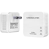 Medialink Powerline Network Adapter Kit (2 Units) - Ethernet Homeplug AV 200Mbps