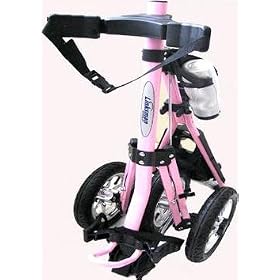 Linksman Golf X-7 Golf Push/Pull Cart 3 Wheel PINK