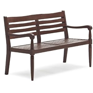 Strathwood Redonda Hardwood 2-Seater Bench, Dark Brown